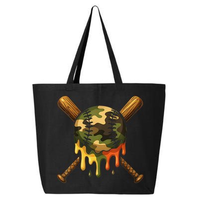 Baseball Drip Camo Baseball Ice Cream Dripping Game Day 25L Jumbo Tote