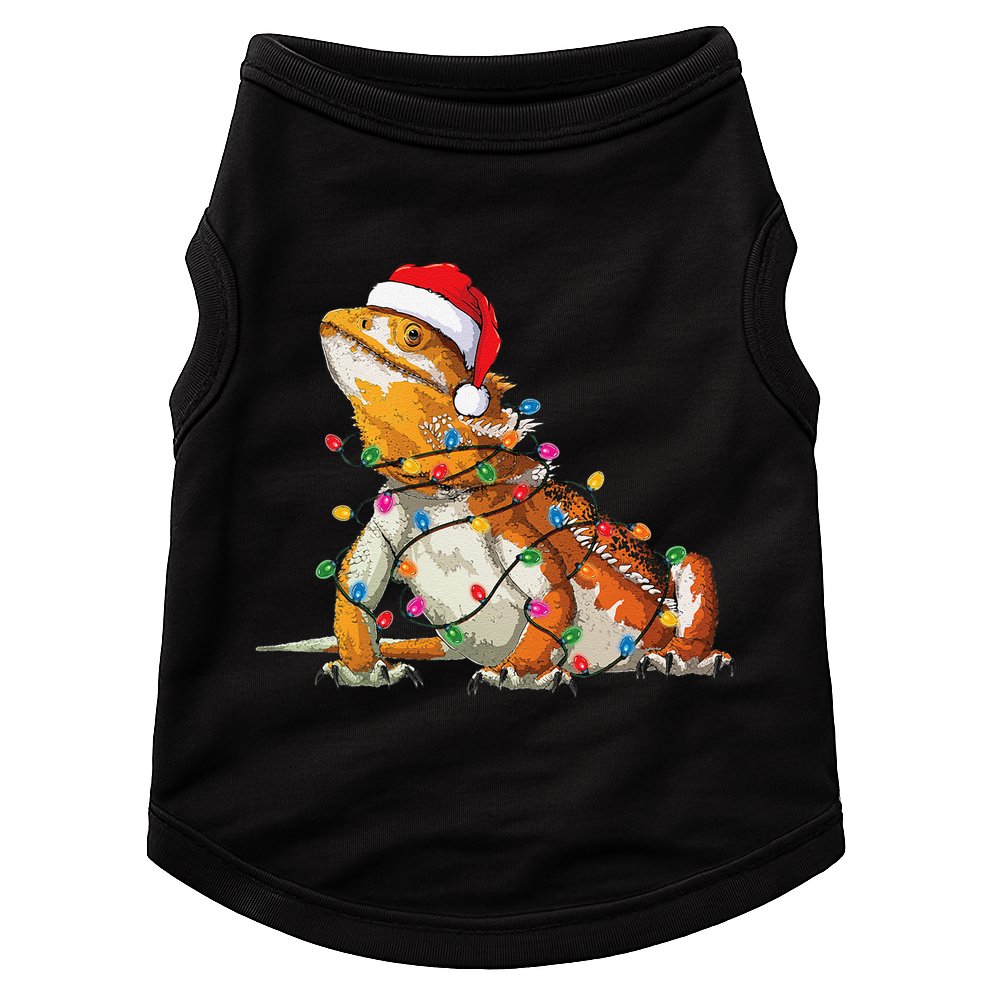Bearded Dragon Christmas Lights Bearded Dragon Lover Xmas Doggie Tank