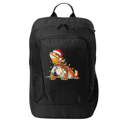 Bearded Dragon Christmas Lights Bearded Dragon Lover Xmas City Backpack