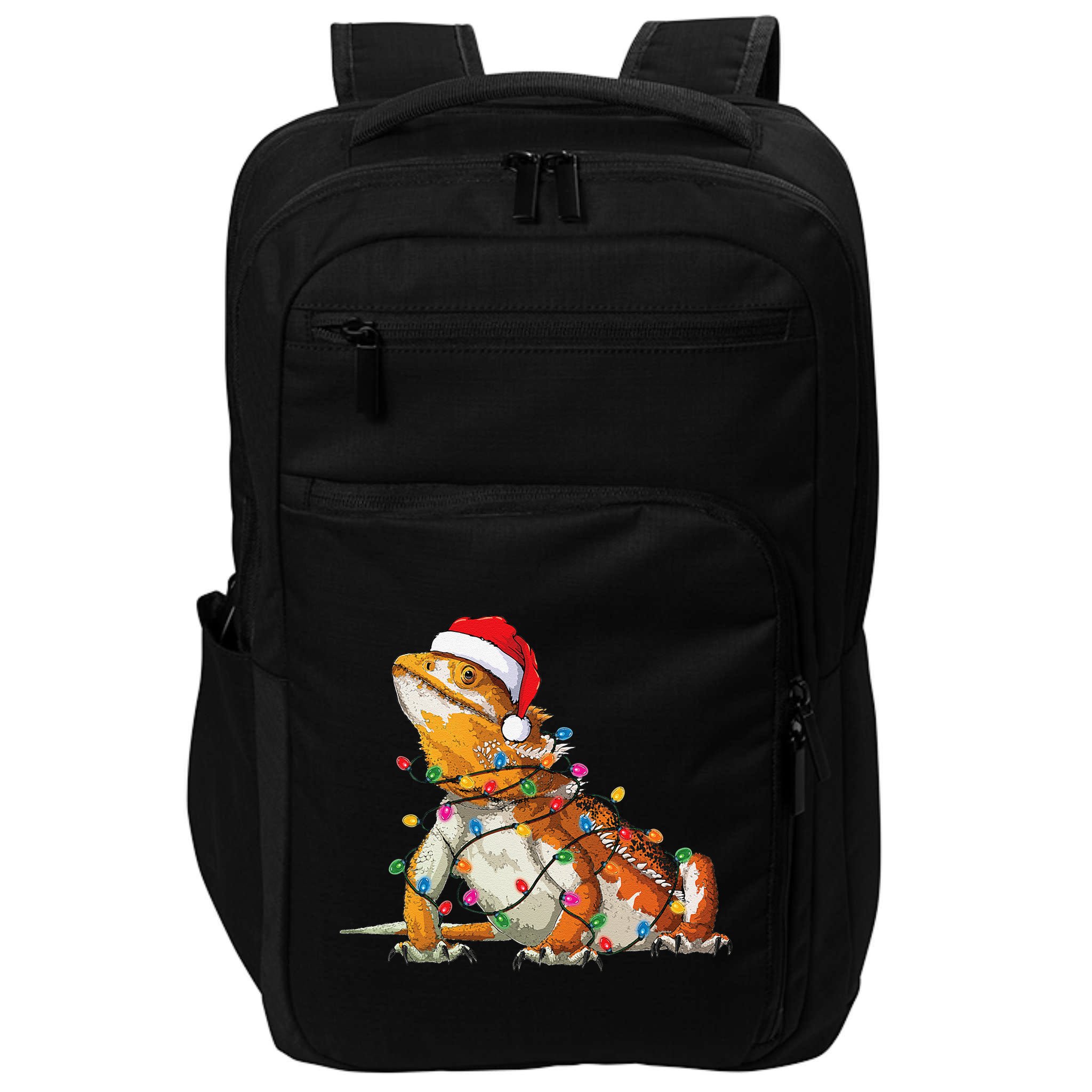 Bearded Dragon Christmas Lights Bearded Dragon Lover Xmas Impact Tech Backpack