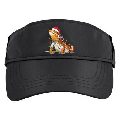 Bearded Dragon Christmas Lights Bearded Dragon Lover Xmas Adult Drive Performance Visor