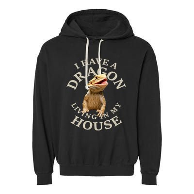 Bearded Dragon Clothes Pogona Barbata Lizard Garment-Dyed Fleece Hoodie