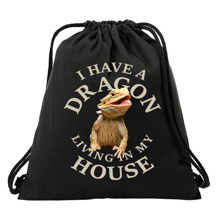 Bearded Dragon Clothes Pogona Barbata Lizard Drawstring Bag