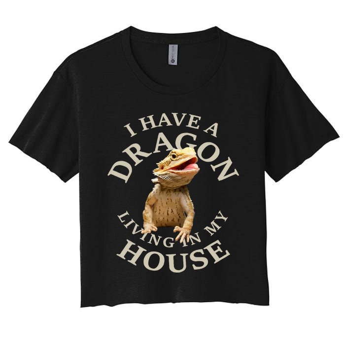 Bearded Dragon Clothes Pogona Barbata Lizard Women's Crop Top Tee