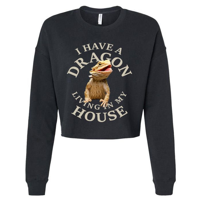 Bearded Dragon Clothes Pogona Barbata Lizard Cropped Pullover Crew