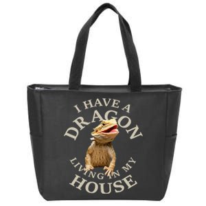 Bearded Dragon Clothes Pogona Barbata Lizard Zip Tote Bag