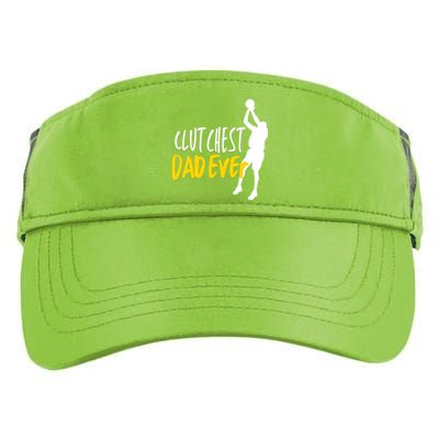 Basketball Dad Clutchest Dad Ever Father Basketball Graphic Gift Adult Drive Performance Visor