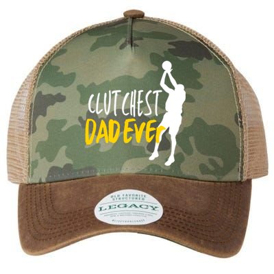 Basketball Dad Clutchest Dad Ever Father Basketball Graphic Gift Legacy Tie Dye Trucker Hat