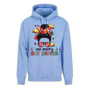 Bus Driver Christmas School Bus Driver Xmas Party Messy Bun Long Sleeve Unisex Surf Hoodie