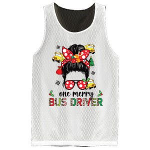 Bus Driver Christmas School Bus Driver Xmas Party Messy Bun Long Sleeve Mesh Reversible Basketball Jersey Tank