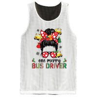 Bus Driver Christmas School Bus Driver Xmas Party Messy Bun Long Sleeve Mesh Reversible Basketball Jersey Tank