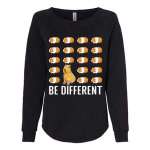 Be Different Capybaras Funny Capibara Rodent Capybara Womens California Wash Sweatshirt