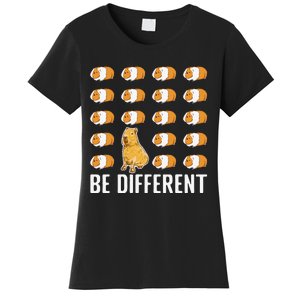 Be Different Capybaras Funny Capibara Rodent Capybara Women's T-Shirt