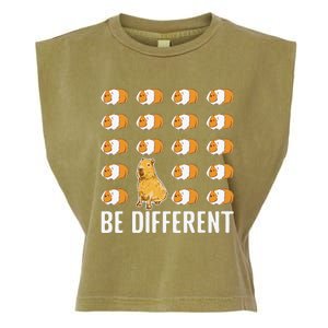 Be Different Capybaras Funny Capibara Rodent Capybara Garment-Dyed Women's Muscle Tee