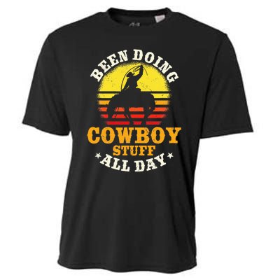 Been Doing Cowboy Stuff All Day Cowgirl Farm Rancher Ranch Cooling Performance Crew T-Shirt