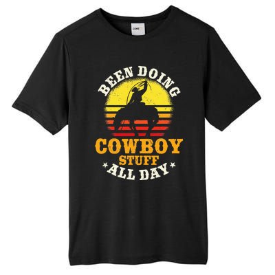 Been Doing Cowboy Stuff All Day Cowgirl Farm Rancher Ranch Tall Fusion ChromaSoft Performance T-Shirt