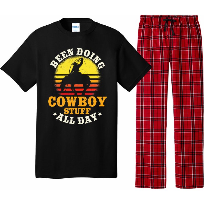 Been Doing Cowboy Stuff All Day Cowgirl Farm Rancher Ranch Pajama Set