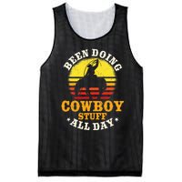 Been Doing Cowboy Stuff All Day Cowgirl Farm Rancher Ranch Mesh Reversible Basketball Jersey Tank