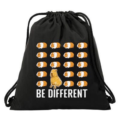 Be different Capybaras Funny Capibara Rodent Capybara  Drawstring Bag