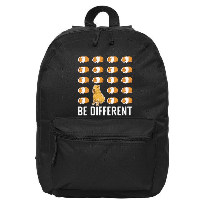 Be different Capybaras Funny Capibara Rodent Capybara  16 in Basic Backpack