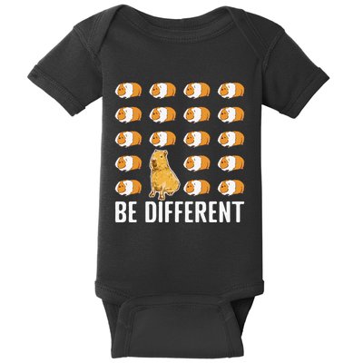 Be different Capybaras Funny Capibara Rodent Capybara  Baby Bodysuit
