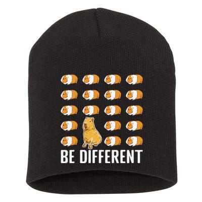 Be different Capybaras Funny Capibara Rodent Capybara  Short Acrylic Beanie