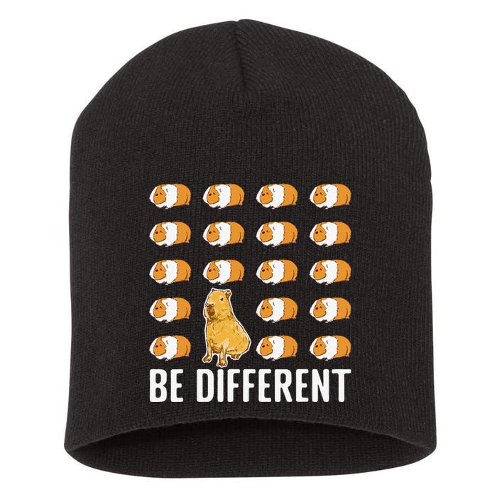 Be different Capybaras Funny Capibara Rodent Capybara  Short Acrylic Beanie