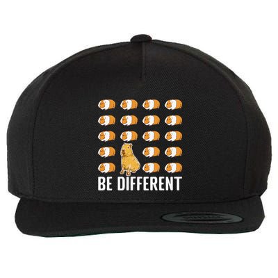 Be different Capybaras Funny Capibara Rodent Capybara  Wool Snapback Cap