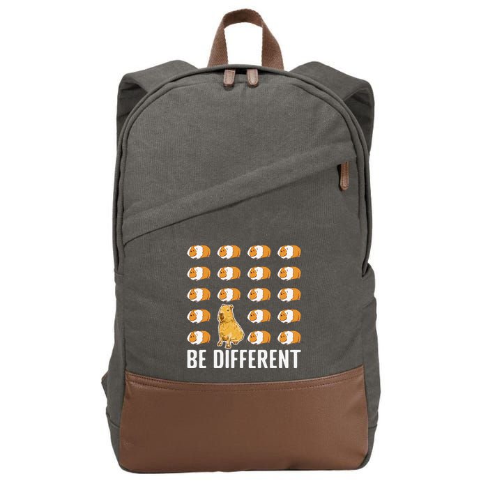 Be different Capybaras Funny Capibara Rodent Capybara  Cotton Canvas Backpack
