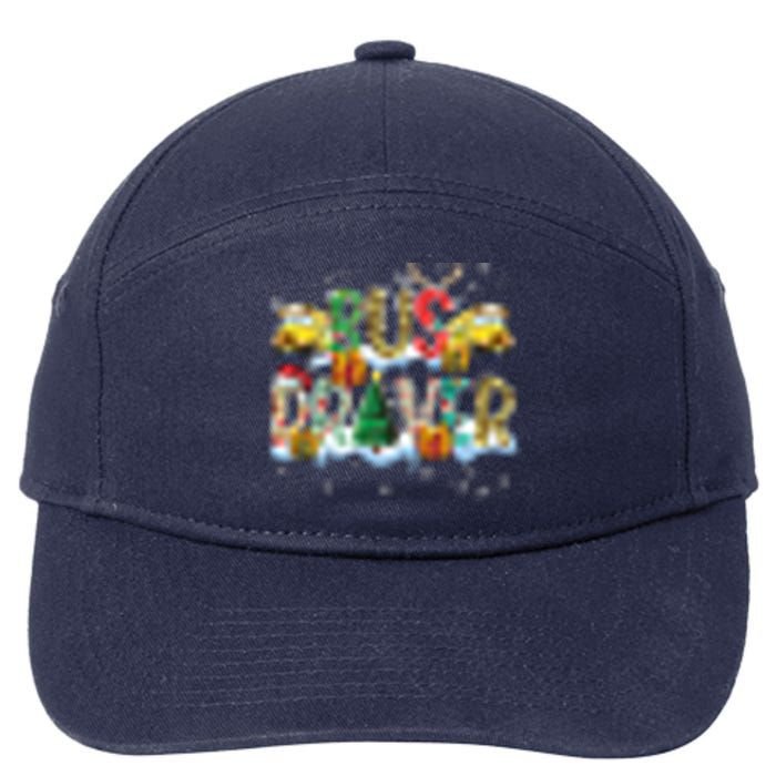 Bus Driver Christmas School Bus Driver Xmas Party Long Sleeve 7-Panel Snapback Hat