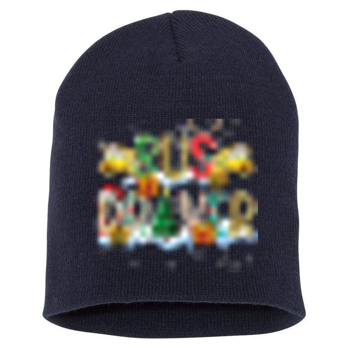 Bus Driver Christmas School Bus Driver Xmas Party Long Sleeve Short Acrylic Beanie