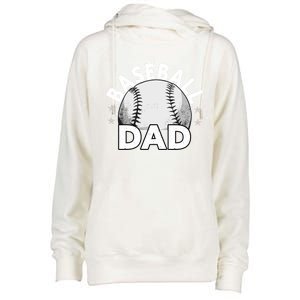 Baseball Dad Cute Gift Funny Baseball Dad Gift Womens Funnel Neck Pullover Hood