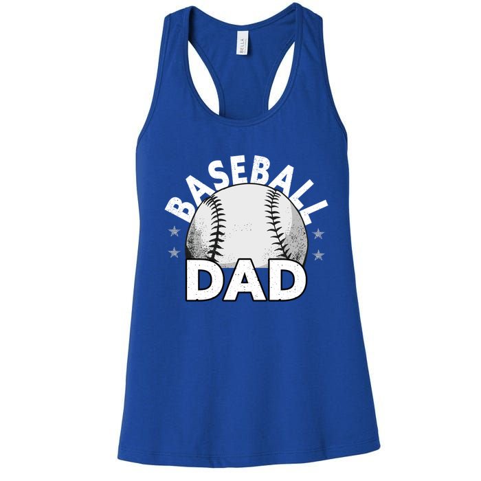 Baseball Dad Cute Gift Funny Baseball Dad Gift Women's Racerback Tank