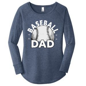 Baseball Dad Cute Gift Funny Baseball Dad Gift Women's Perfect Tri Tunic Long Sleeve Shirt