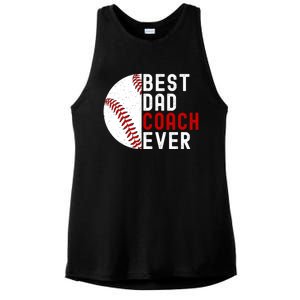 Best Dad Coach Ever Funny Baseball FatherS Day Gift Ladies PosiCharge Tri-Blend Wicking Tank