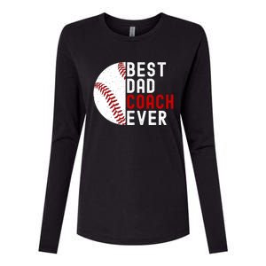 Best Dad Coach Ever Funny Baseball FatherS Day Gift Womens Cotton Relaxed Long Sleeve T-Shirt