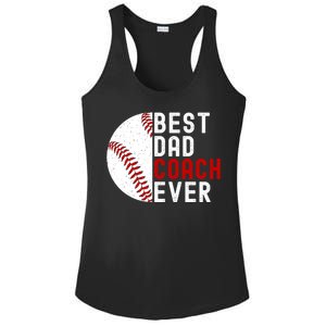 Best Dad Coach Ever Funny Baseball FatherS Day Gift Ladies PosiCharge Competitor Racerback Tank