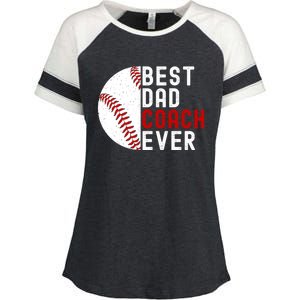 Best Dad Coach Ever Funny Baseball FatherS Day Gift Enza Ladies Jersey Colorblock Tee