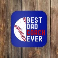 Best Dad Coach Ever Funny Baseball FatherS Day Gift Coaster