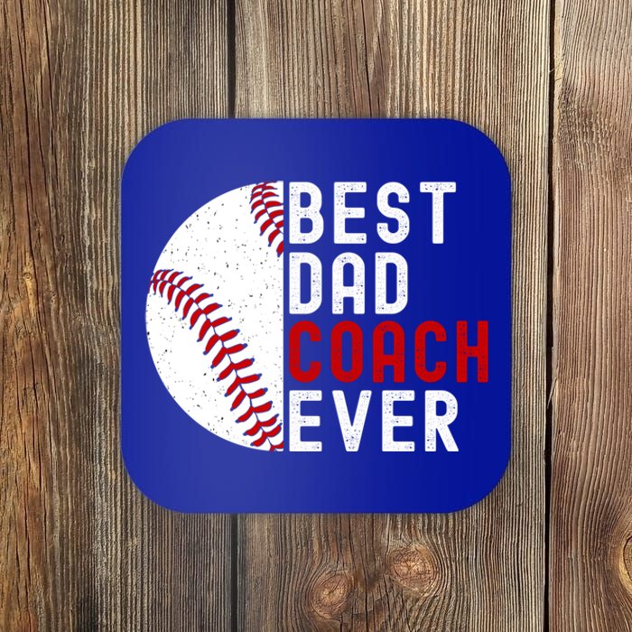 Best Dad Coach Ever Funny Baseball FatherS Day Gift Coaster