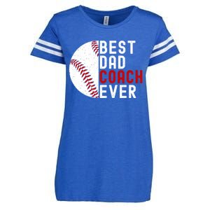 Best Dad Coach Ever Funny Baseball FatherS Day Gift Enza Ladies Jersey Football T-Shirt