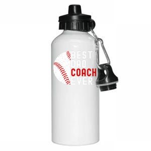 Best Dad Coach Ever Funny Baseball FatherS Day Gift Aluminum Water Bottle