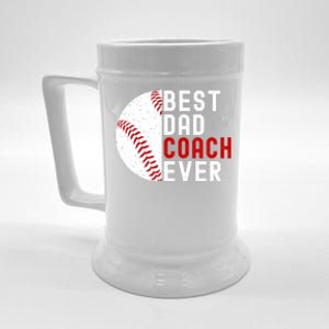 Best Dad Coach Ever Funny Baseball FatherS Day Gift Beer Stein