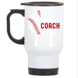 Best Dad Coach Ever Funny Baseball FatherS Day Gift Stainless Steel Travel Mug