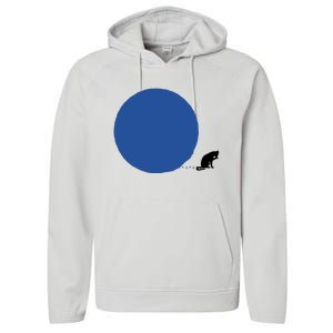 Blue Dot Cat Lady Omaha Nebraska Blue Dot Energy For Kamala Harris Performance Fleece Hoodie