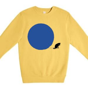 Blue Dot Cat Lady Omaha Nebraska Blue Dot Energy For Kamala Harris Premium Crewneck Sweatshirt