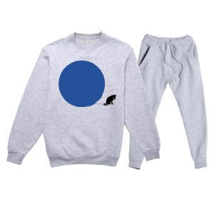 Blue Dot Cat Lady Omaha Nebraska Blue Dot Energy For Kamala Harris Premium Crewneck Sweatsuit Set