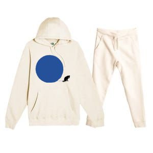 Blue Dot Cat Lady Omaha Nebraska Blue Dot Energy For Kamala Harris Premium Hooded Sweatsuit Set