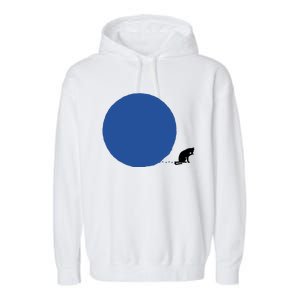 Blue Dot Cat Lady Omaha Nebraska Blue Dot Energy For Kamala Harris Garment-Dyed Fleece Hoodie