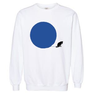 Blue Dot Cat Lady Omaha Nebraska Blue Dot Energy For Kamala Harris Garment-Dyed Sweatshirt